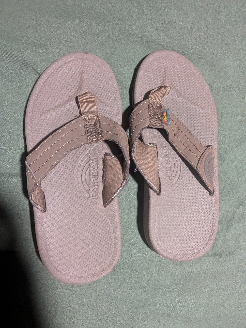 Rainbow Sandals Toddler Size 11/12 Brown Espresso Leather Flipflop Summer Beach